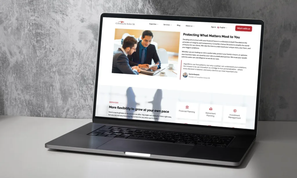 Conseillers Suisse for Conseillers Suisse, a WordPress website project by Ashik Hosen