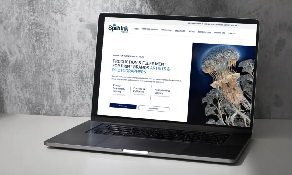 Spiltinkprint for Spilt Ink Print, a WordPress website project by Ashik Hosen